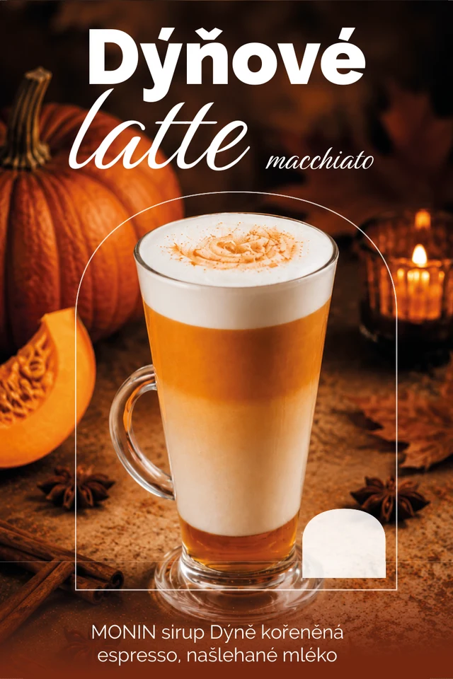 Dýňové a perníkové latte - líc tabletentu