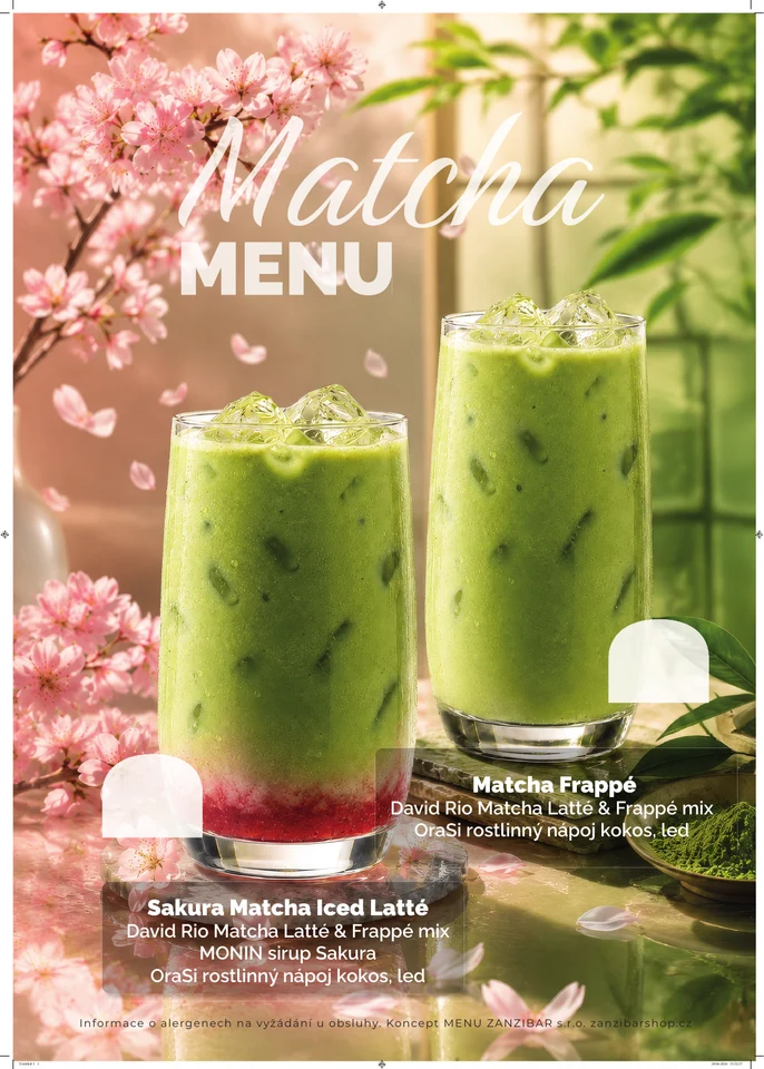 Matcha MENU - tisková data