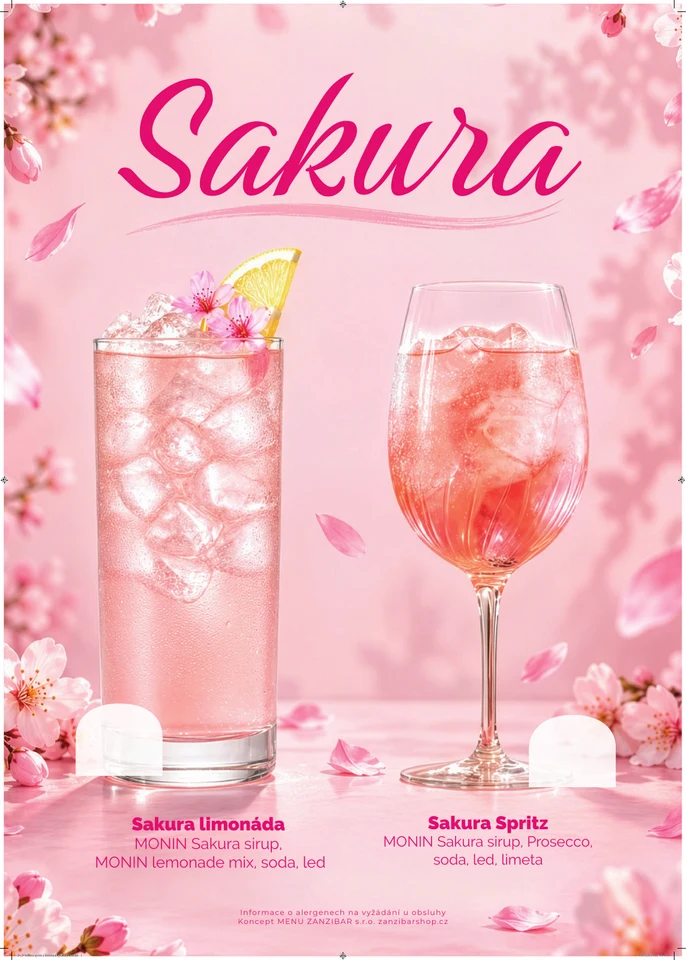 Sakura Spritz a limonáda - tisková data