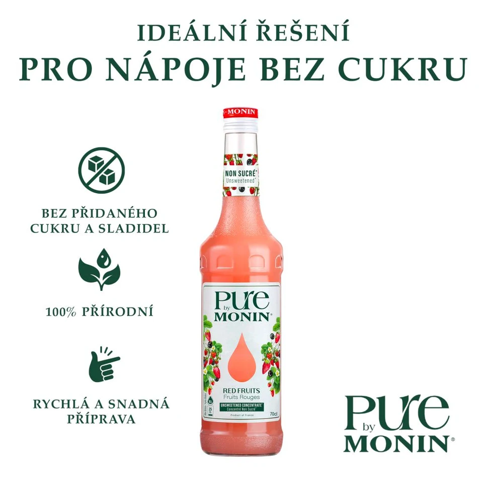 Monin pure koncentrát Červené plody 0,7l