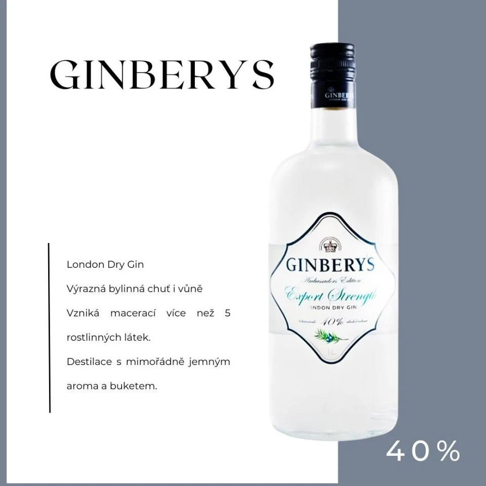 Ginbery's Gin 40% 1l