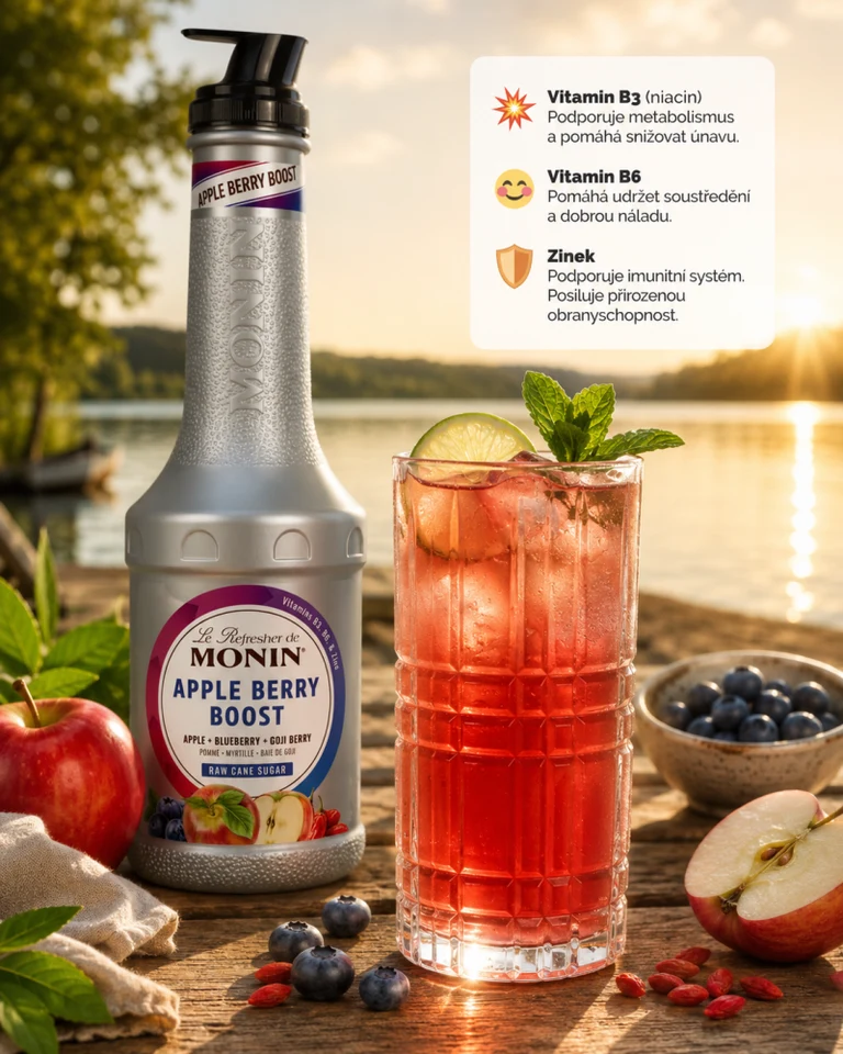 Monin refresher Apple Berry Boost 1l